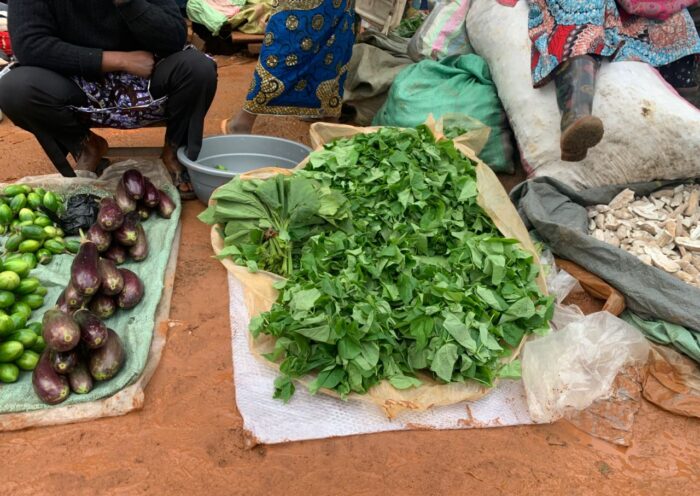 Des tas de musoma vendus dans une ruelle de Butembo, à même le sol sur une natte. © Elisha Kindy